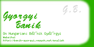 gyorgyi banik business card